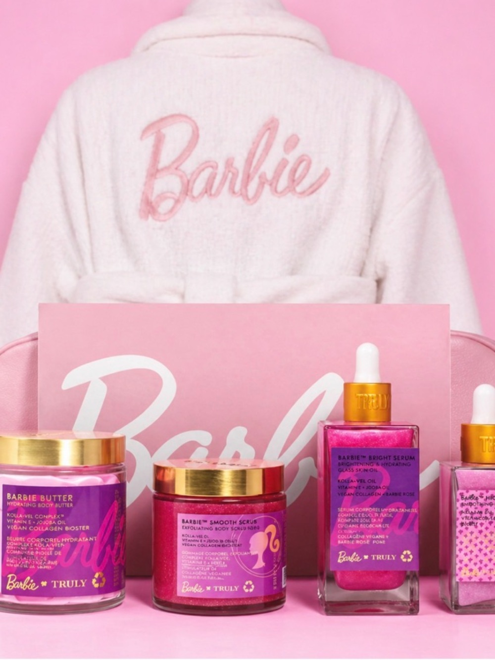 DISCONTINUED Truly x Barbie Limited Edition Full Set NIB-A BARBIE ROBE INCLUDED! - Picture 11 of 12